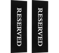 BIUDECO Letrero de Mesa Reservado de Acrílico Negro 20x7 Cm, Señal Decorativa en Forma de V para Restaurante y Banquetes, Pack de 2 Piezas Multifunción para Mesas Reservadas