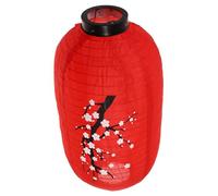 BIUDECO Linterna Japonesa Colgante Hierro Decoración Exterior Tradicional para Restaurante Lámpara Simple de Estilo Blossom Rojo