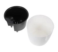 BIUDECO Macetero Redondo Plástico Auto-riego con Indicador Agua Sistema Fácil y Seguro para Plantas de Interior y Exterior Color Blanco Elegante