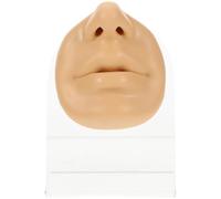 BIUDECO Modelo de Boca y Nariz para Práctica de Piercing Simulación Realista de Piel Suave Parte Corporal Falsa con Soporte para Formación Salones y Clínicas