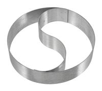 BIUDECO Molde para Bolas de Arroz de Acero Inoxidable Molde Tai Ji de 13 CM Diámetro y 3 CM Altura Cortador de Galletas Doméstico para Postres y Cocina Creativa Utensilio Práctico para