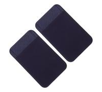 BIUDECO Monedero Adhesivo para Teléfono Móvil y Tarjetero, Soporte Bolsillo Trasero, Piel Sintética Durable, Azul Marino, Tamaño Compacto, 2 Piezas, para Uso Diario y Viajes
