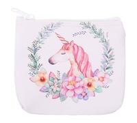 BIUDECO Monedero Decorativo pequeño para niñas y Mujeres, diseño Sencillo de Unicornio, Cierre con Cremallera, Material en PVC y Tejido, Adecuado para Playa y Viajes