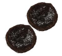 BIUDECO Nido de Pájaro de Ratán Artesanal 25 CM 2 Piezas Nido de Pájaro Pequeño Transpirable para Jaulas y Cría Decoración Natural para Jardín Hogar y Fiestas