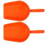 BIUDECO Pala de Alimentación de Plástico Pp Reutilizable 2 Piezas, Tamaño Pequeño y Peso Ligero, para Aves de Corral y Uso en Granjas, Pala de Mano Ergonómica y Fácil de Limpiar