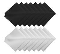 BIUDECO Paños de Limpieza de Microfibra Ultra Finos para Gafas E Instrumentos Musicales 20 Piezas 10 Negros y 10 Gris Claro Suaves sin Pelusa y Lavables Ideales para Pulir Pianos