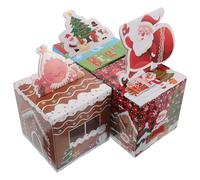 BIUDECO para Dinero Navideñas Juego de 3 Alcancías de Papel Diseño Extraíble Accesorios para Decoraciones y Regalos Fiestas de Navidad Uso Familiar y Festivo