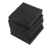 BIUDECO Parches de Talón de Repuesto para Tacones Altos, Almohadillas Antideslizantes y Antifricción, Protector de Suela de Goma Negro 60mm X 60mm X 6.5mm, 5 Pares para Reparación