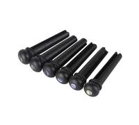 BIUDECO Pasadores Para Puente De Guitarra Folk De Ébano Negro Con Incrustación De Flor De Madreperla 4.0, Pack De 6 Piezas, Compatible Con Guitarras De Madera De 40 a 42 Pulgadas