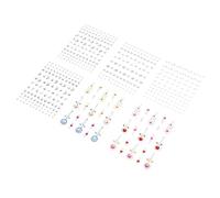 BIUDECO Pegatinas Faciales de Gemas Acrílicas Resistentes al Agua 6 Piezas Transparentes y para Ojos y Cejas Adhesivas sin Pegamento Ideales para Fiestas Disfraces y