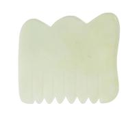 BIUDECO Peine de Jade Natural para Masaje Capilar y Corporal Herramienta Duradera para Gua Sha Estimula Circulación Relajante para Cuello y Espalda Salón y Oficina