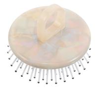 BIUDECO Peine De Masaje De Acetato Con Anillo Suave Para Masajear El Cabelludo Cuidado Del Cabello De Hombres y Mujeres Color Blanco Con Dientes