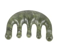 BIUDECO Peine Masajeador de Jade Verde para Cabelludo Cepillo Deslizante sin Tirones para Mujeres y Hombres Herramienta de Masaje y Gua Sha para Uso Diario Regalo