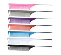 BIUDECO Peines Antistáticos para Cardar Cabello 6 Piezas Colores Variados Profesional Tamaño Estándar para Peluqueros y Estilistas Uso en Salones y Hogar