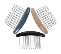 BIUDECO Peines Laterales de Plástico sin Marcas para Mujer, 3 Piezas, Diseño Simple y Elegante, Accesorios Cabello que No Dañan las Raíces, Ideales para Uso Diario