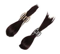 BIUDECO Pinzas Cabello Postizo 2 Piezas con Moño Alto, Clips Metálicos Dorado y Plateado en Forma Curva, Tamaño Mini para Moño, Accesorios Ligeros para Peinados Recogidos y