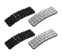 BIUDECO Pinzas Pelo de Cristal Brillantes 2 Pares Gemas de Imitación Agarre Firme y Excelente Estabilidad para Niñas en Días Obsequios y Celebraciones