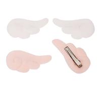BIUDECO Pinzas Pelo Decorativas de Peluche y Metal Alas de Ángel 2 Pares Elegantes para Mujer y Niña para Adecuado para Boda y Otras Ocasiones