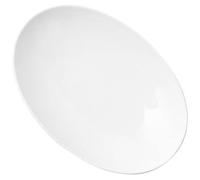 BIUDECO Plato Ovalado De Cerámica Blanca 9 Pulgadas, Bandeja para Servir Alimentos De Porcelana, Soporte Estable y Ligero, Adecuado para Fiestas y Bodas, Plato Decorativo para Postres y Ensaladas