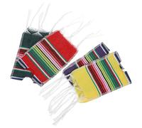 BIUDECO Ponchos de Algodón Coloridos para Botellas de Vino y Cerveza, Decoración para Fiesta Mexicana Diseño Único y Paquete de 4 Piezas