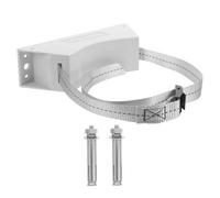 BIUDECO Portabotellas de gas exterior largo sostener soporte de botella de gas soporte de montaje en pared del cilindro porta de cylinder tank rack poliéster blanco