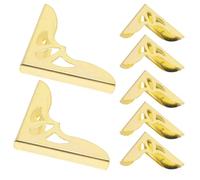 BIUDECO Protector de esquinas de metal para libros, 10 piezas, dorado, estilo creativo, para álbumes de recortes y revistas, esquinas con patrón antiguo