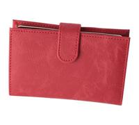 BIUDECO Protector de Pasaporte de PU Rojo Resistente y Reutilizable, Funda Multifuncional para Tarjetas y Documentos en Viaje Diseño Delicado y Estilo Fantástico