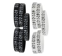 BIUDECO Pulseras de Silicona Negras y Blancas Diseño de Notas Musicales 10 Unidades para Festivales de Música y Conciertos Pulseras Decorativas Muñeca Accesorio Adecuado para Eventos