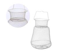 BIUDECO Red de Pesca Plegable de Hierro Ligera Malla de 30cm para Cangrejos y Langostas, Fácil de Almacenar para Pesca en Agua Dulce y Mar Color Aleatorio