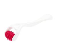 BIUDECO Rodillo Facial de Silicona Rosa Fucsia Portátil, Masajeador para Ojos y Rostro, Dispositivo Compacto para Aliviar Fatiga Ocular y Mejorar Circulación Sanguínea