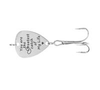 BIUDECO Señuelo de Pesca Anzuelo Triple de Acero Inoxidable Púa de Guitarra Creativa Frase Grabada Eres la Mejor Captura de Mi Vida 1 Pieza Accesorios para Pesca al Aire Libre