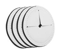 BIUDECO Set de 4 Posavasos Redondos de Eva para Sublimación Superficie Lisa y Textura Antideslizante, Ideales para Vino y Uso Hogar