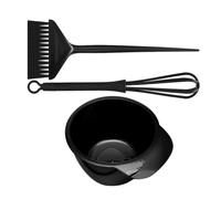 BIUDECO Set de Herramientas para Teñir el Cabello Negro 3 Piezas Brocha para Teñir Recipiente para Mezclar Tinte y Varilla para Remover Kit Profesional para Salón y Uso Reutilizable