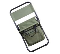 BIUDECO Silla Portátil con Nevera Integrada y Respaldo Compacta y Ligera para Camping Pesca y Actividades al Aire con Bolsa Aislante y Almacenamiento Resistente al Agua