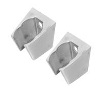 BIUDECO Soporte de Pared para Alcachofa de Ducha de Mano Acero Inoxidable Diseño Cuadrado 2 Unidades Compatible Ducha de Baño Montaje Fijo para Ahorro de Espacio y Organización