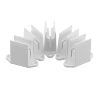 BIUDECO Soportes de Pared para Manivela de Persiana Enrollable 6 Piezas Clips de Plástico Blanco Resistentes Intemperie Soporte Compacto para Toldos y Cortinas Montaje Fácil en Pared