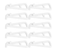 BIUDECO Soportes para Estantes de Armario Grandes 10 Piezas, Soporte Deflector Ajustable de Plástico para Estantes Flotantes en Cocina y Guardarropa, Accesorios de Organización