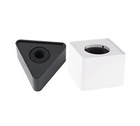 BIUDECO Soportes para Micrófono Logotipo 2 Unidades, Banderas de Micrófono Cuadradas y Triangulares de Plástico Abs, Portátiles y Ligeras, para Entrevistas y Retransmisiones Profesionales