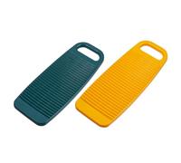 BIUDECO Tablas de Lavar Ropa de Plástico Grueso 45 CM Juego 2 Piezas Amarillo y Azul Antideslizantes para Lavado Manual en Hogar Lavandería y Viajes Utensilios Prácticos para Estación