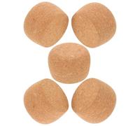 BIUDECO Tapones de Corcho para Botellas de Vino 5 Piezas Tapones Redondos Reutilizables de Corcho Natural para Sellado Hermético Tamaño Pequeño Ideales para Cocina y Bar