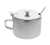 BIUDECO Tarro de Inoxidable Azucarero con Tapa y Cuchara Recipiente para Especias Compacto para Cocina Bote para Sal y Pimienta 1