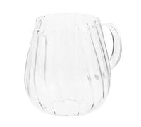BIUDECO Taza Distribuidora de Leche Creativa de Vidrio Transparente Jarra de para Hogar para Leche y Bebidas Diseño Ergonómico y Único