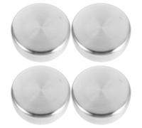 BIUDECO Tazón para Jabón de Afeitar de Acero Inoxidable 304, Set de 4 Piezas, 8.5 Cm, con Tapa, Cuenco Pequeño para Crear Espuma, Multiusos para Afeitado y Cuidado Facial,
