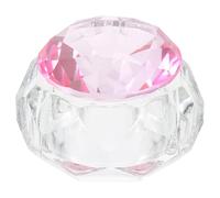 BIUDECO Vaso de Cristal para Decoración de Uñas con Tapa Vaso para Líquido de Manicura Translúcido con Base Gruesa Adecuado para Mezclar Esmalte y Polvo Nail Art