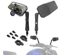 BIUGERCN Espejos Moto Espejo Plegable Retrovisor de motocicleta Espejo de aluminio para manillar de 22 mm 7/8 pulgadas Vista trasera universal con Dirt Bike Motocross Scooter ATV