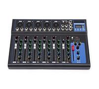 biusgiyeny 7 canales Bluetooth Mezclador USB Live Studio Live Música Mezclador Audio DJ Consola Amplificador Sound Mixing Consola para diversas ocasiones