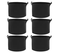 biusgiyeny Pack de 6 bolsas grandes para plantas de tela con asas, para tomates y plantas, macetas de tela no tejida, bolsa de cultivo de plantas (60 L)