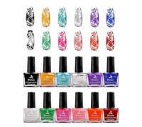Biutee Esmalte Stamping 12 Colores Pintauñas para Placas de Estampación,6ml