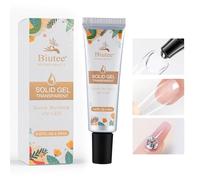 Biutee Gel de Pegamento de Uñas 3 en 1, Pegamento Sólido para Uñas 20g, para Aplicar UñAs Postizas, Esculpir en 3D y Realizar DiseñOs ArtíSticos en Las UñAs