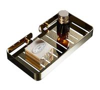 Biutimarden Jabonera Acero Inoxidable Montaggio a Parete Sin Taladrar Jaboneras Holder con Desagüe Puede Mantenerse Seco y Ventilado para Baños Cocinas(23CM,Oro)